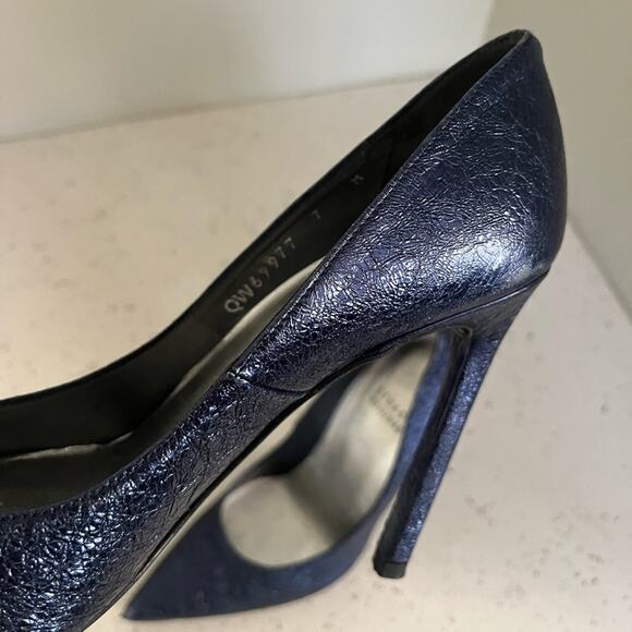 Stuart Weitzman Metallic Blue Stiletto Pumps Women’s Size 7 - Picture 13 of 14